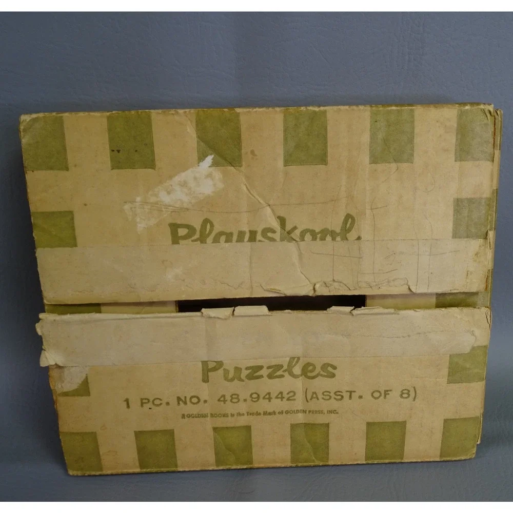 Vintage 1950's Playskool Golden Books Press Inc Puzzle Lot of 8 Original Box